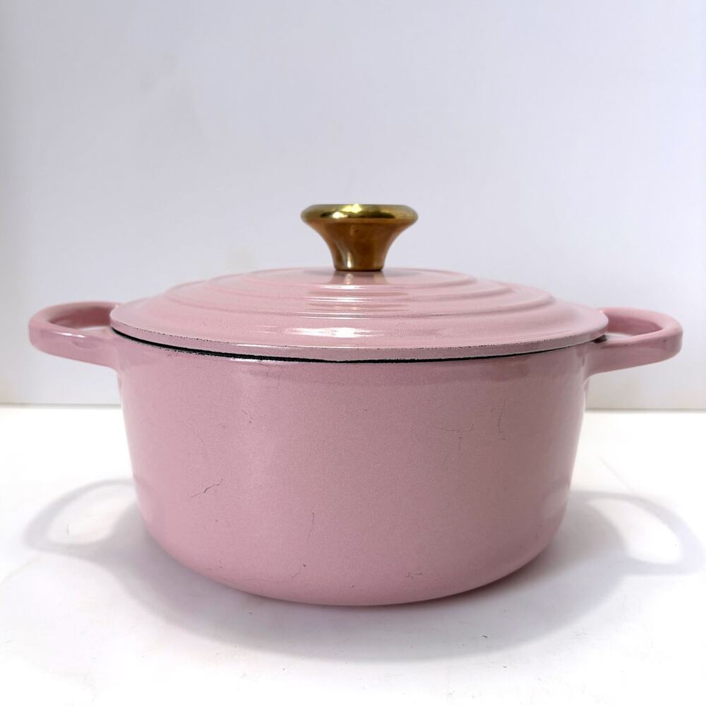 Le Creuset Cocotte Ronde 18cm Shell Pink Light Gold Knob 1.8L Made in France - Picture 4 of 10